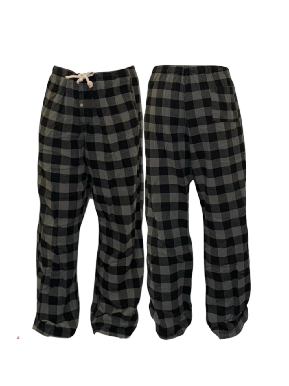 J. Crew Black and Gray Buffalo Plaid Pajama Pants